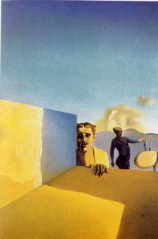 Salvador Dali : Barber Saddened by the Persistence of Good Weather (The Anguished Barber)